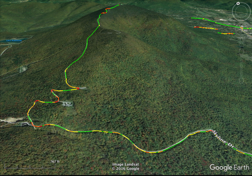 Skyline Drive climbs Mount Equinox in a series of switch-backs. Arlington, VT